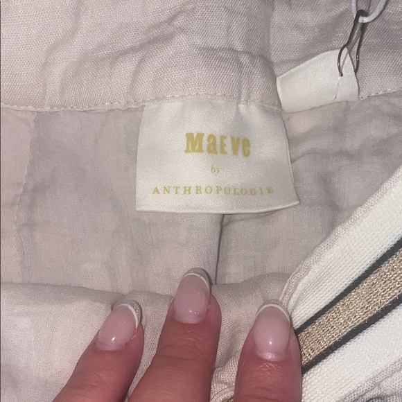 Anthropologie White and Black Embroidered Skirt - Picture 2 of 3